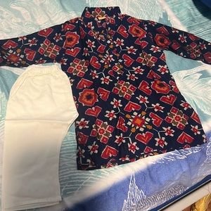 Baby Boy printed Kurta pajama size 6-9(EID)
